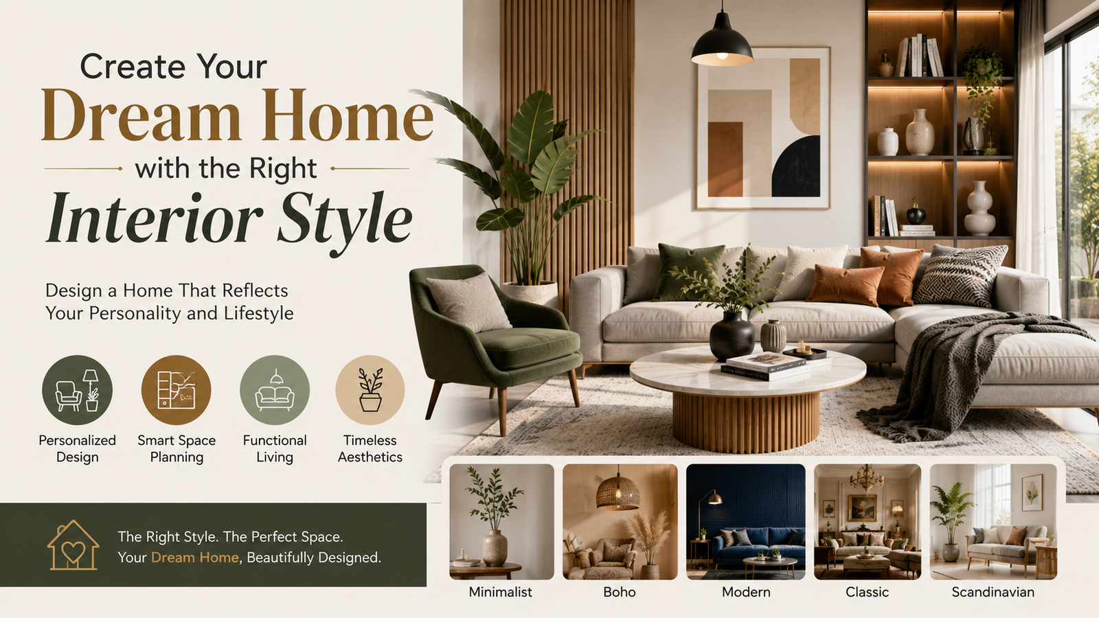 Create your Dream Home with Right Interior Style